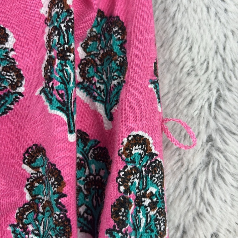 Boden Swing Jersey Dress Pink Artisan Bloom Sleeveless  Women 16-18 NO WAIST TIE - Picture 12 of 13